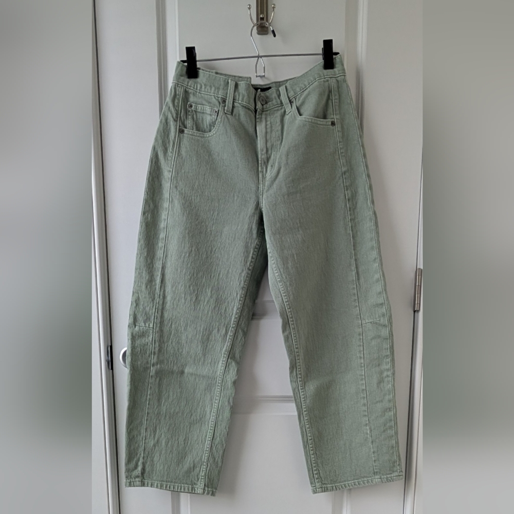 Lucky Brand Light Green Barrel Jeans